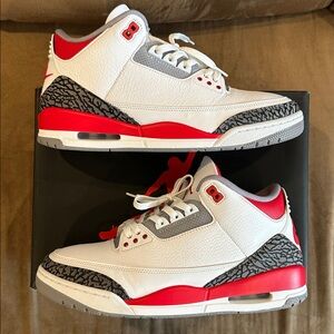 Jordan 3 Retro “Fire Red” size 12